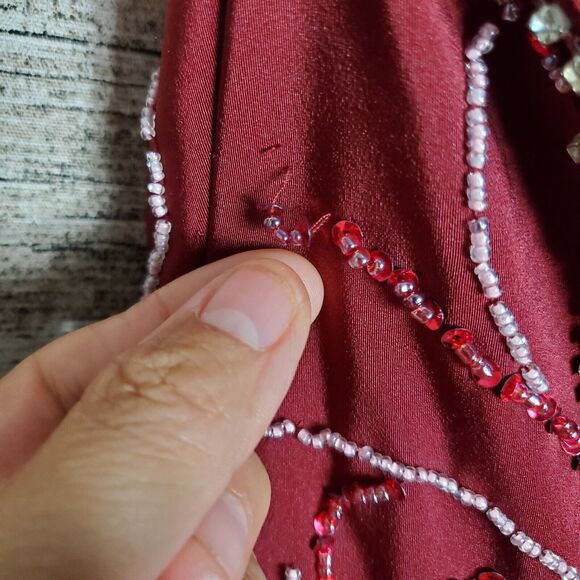 BICICI & COTY  Burgundy formal gown Size Large - Picture 4 of 13